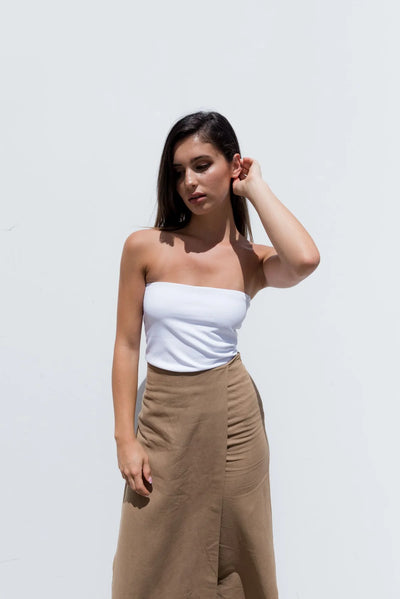 PANTALÓN LINO SOBREFALDA