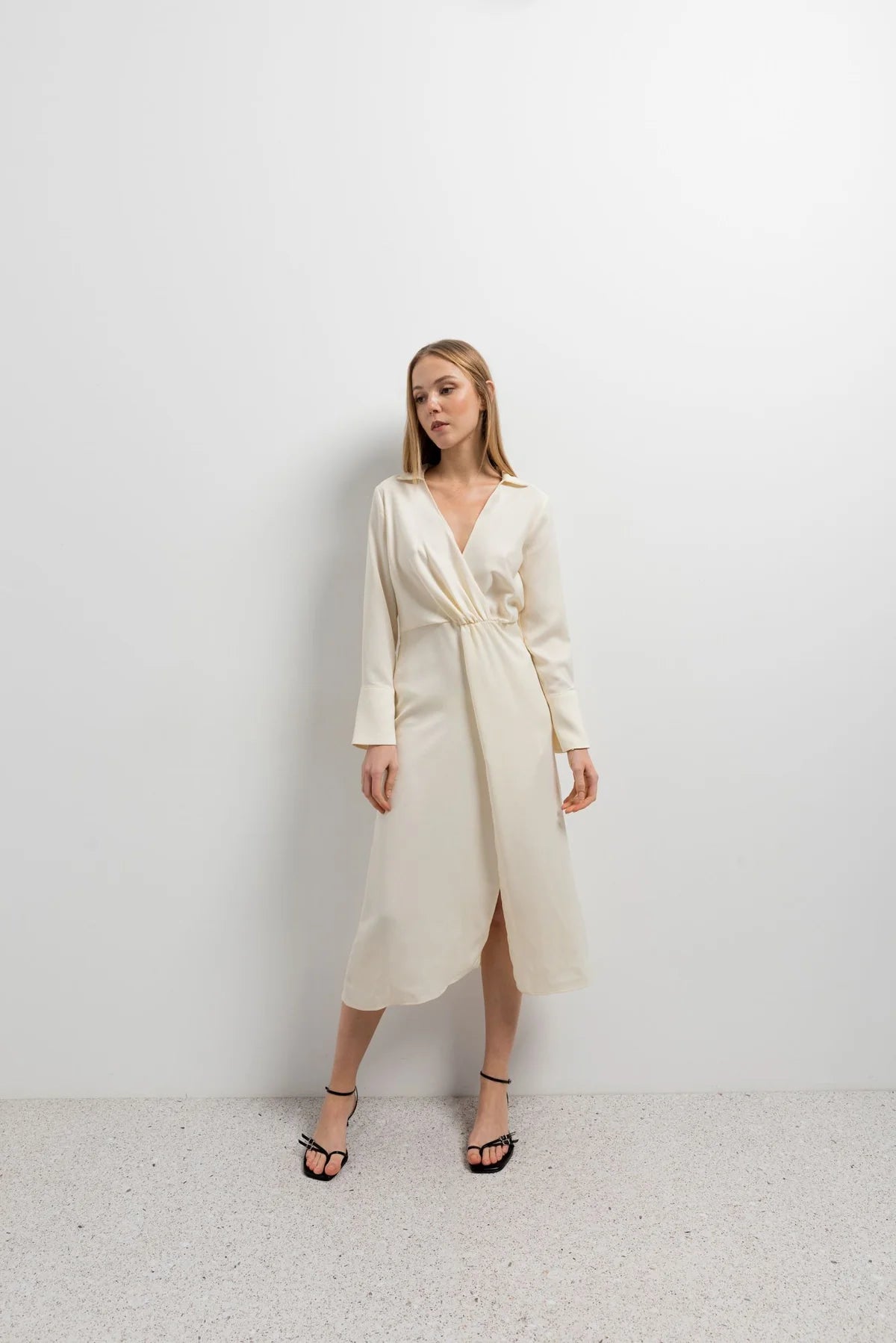 VESTIDO CAMISERO SATINADO