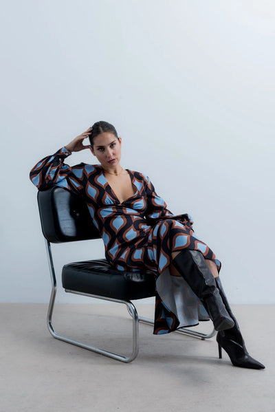 VESTIDO ESTAMPADO GEOMÉTRICO