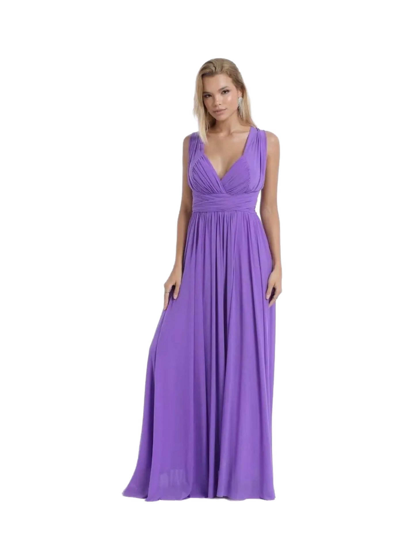 vestido convertible con abertura,