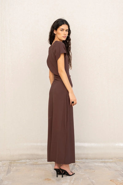 VESTIDO MIDI DRAPEADO