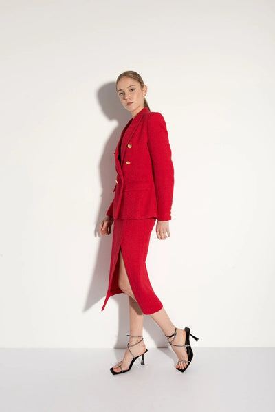 FALDA MIDI TEXTURA