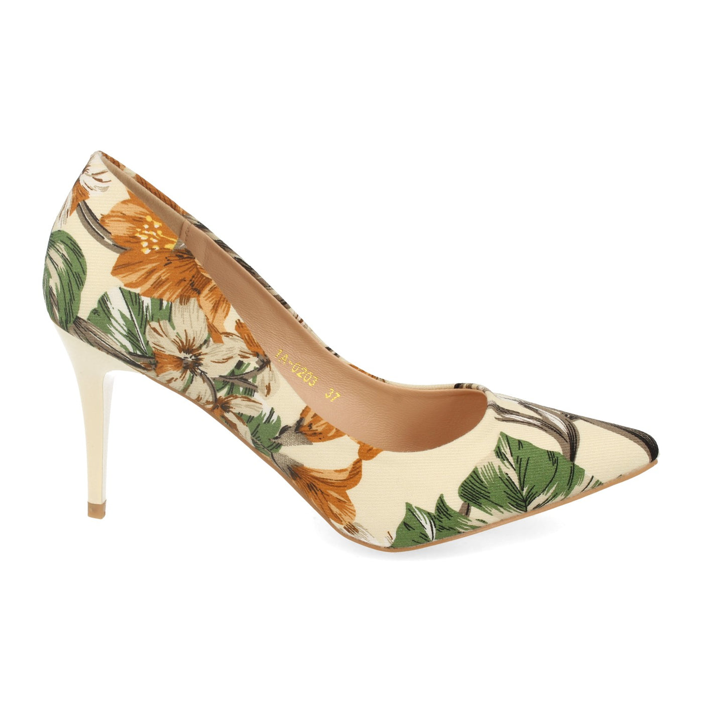 Zapato de Salón con Tacón de Aguja Beige