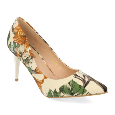 Zapato de Salón con Tacón de Aguja Beige