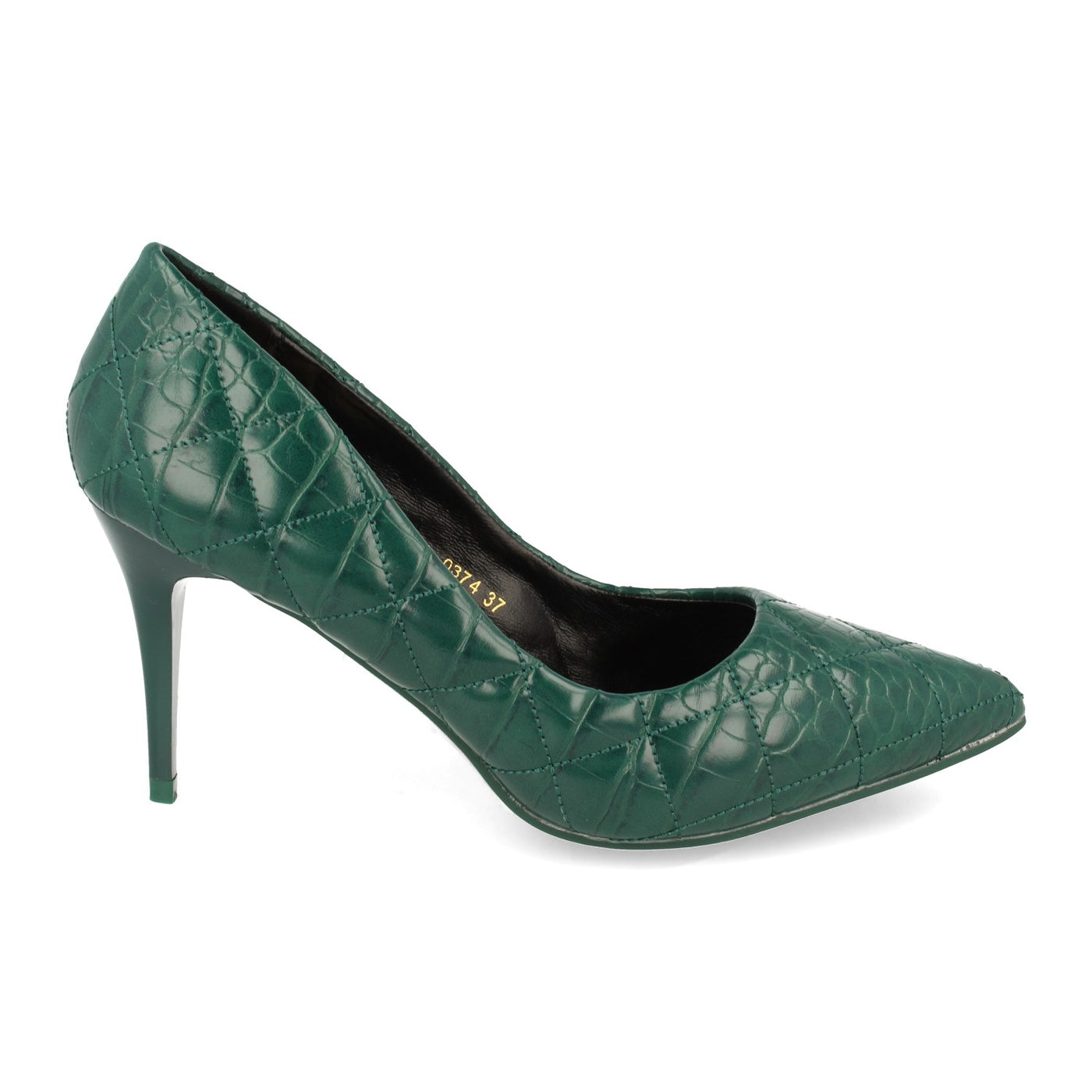Zapato de Salon con Tacón de Aguja Verde