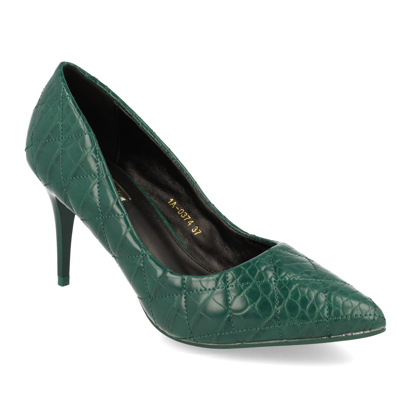 Zapato de Salon con Tacón de Aguja Verde