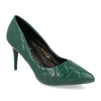 Zapato de Salon con Tacón de Aguja Verde