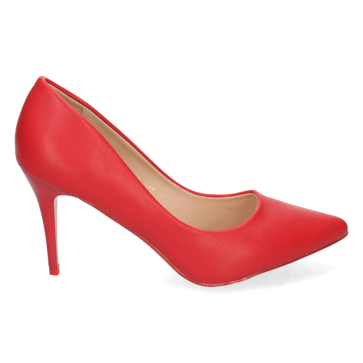 Zapato de Salon con Tacón de Aguja Rojo