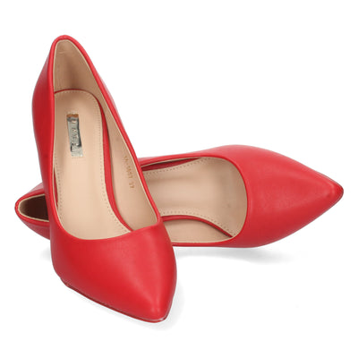 Zapato de Salon con Tacón de Aguja Rojo