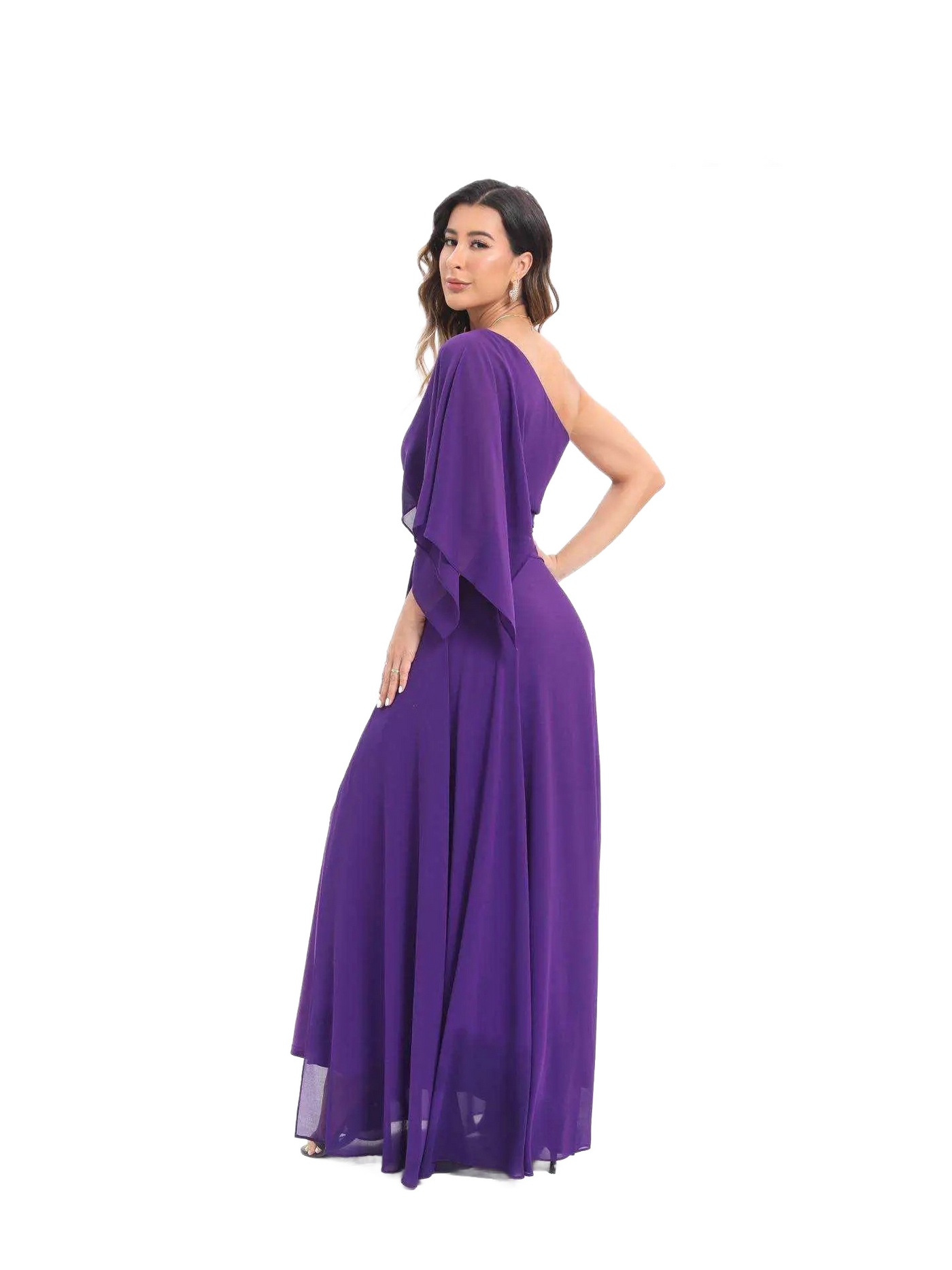Vestido asimétrico con abertura