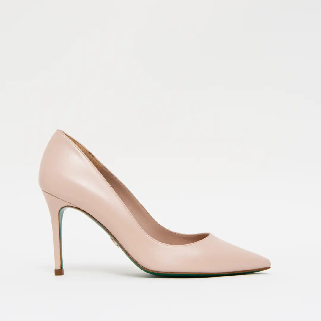 Zapatos Stilettos Viena nude en piel de cabra.