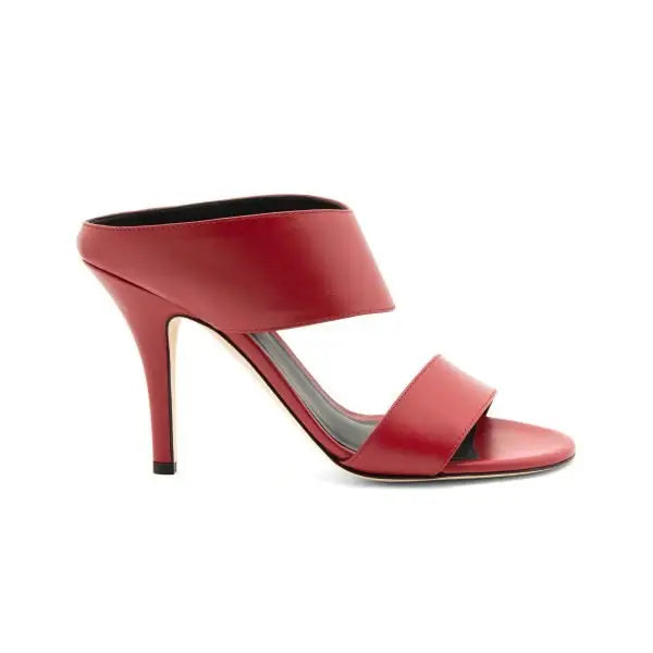Sandalia Kriss Vitellino Rojo 100mm
