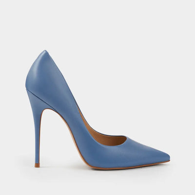 Zapatos Stilettos Venus azules de piel de cabra.