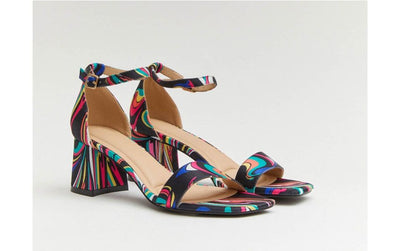 Sandalia de Tacón Estampada