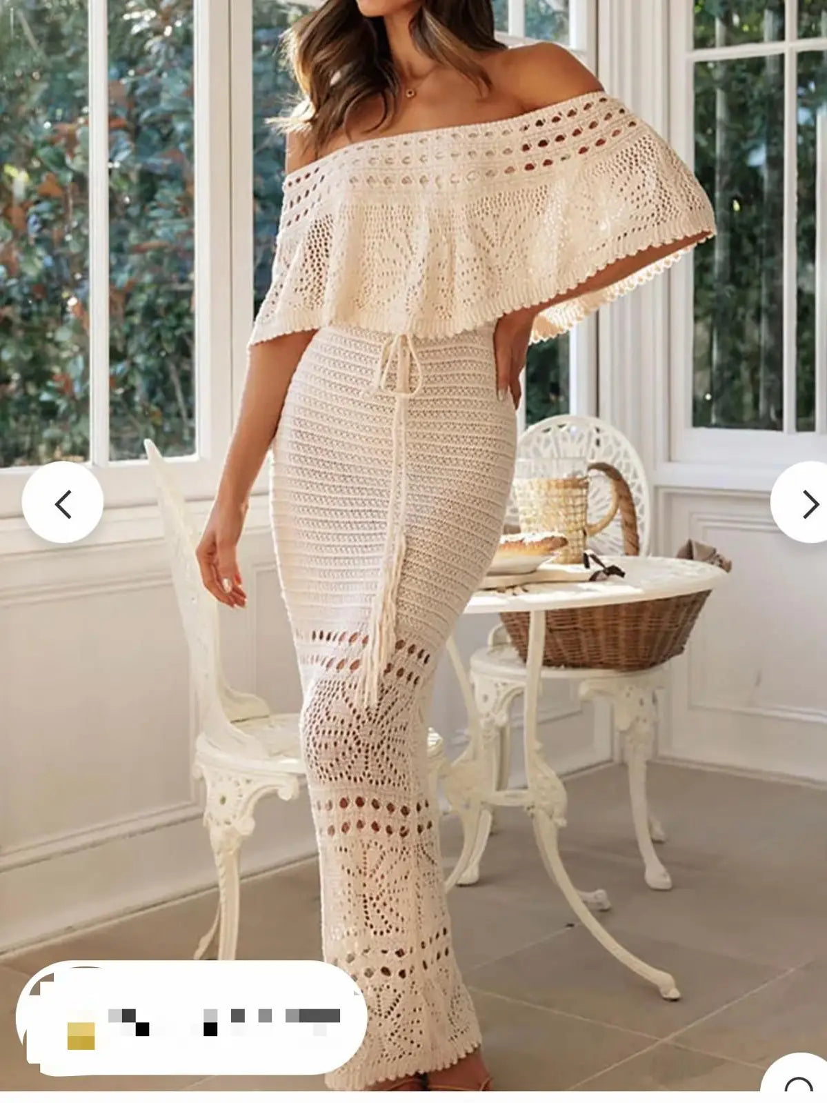 vestido largo tipo jersey sin tirantes