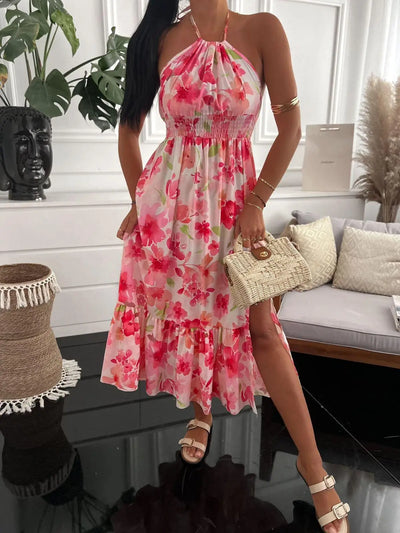 Vestido largo estampado floral