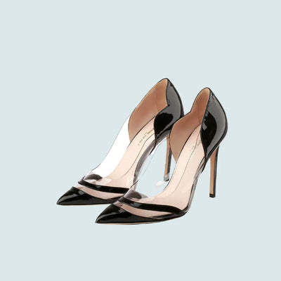ZAPATOS DE TACÓN DE CHAROL CON PUNTA PUNTIAGUDA