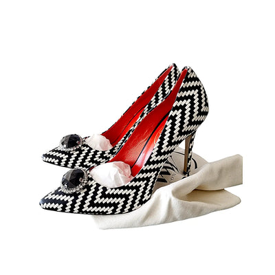 ZAPATOS DE TACÓN WOLF & ST.OZZY DE PIEL DE BECERRO CON ESTAMPADO DE CEBRA