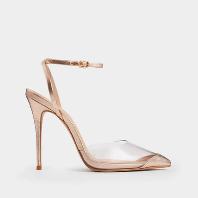 Zapatos Stilettos Ariel dordo de piel con vinilo