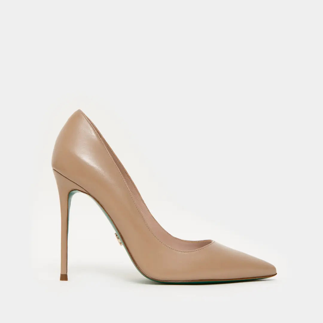 Zapatos Stilettos Madrid dorados de piel metalizada  camel