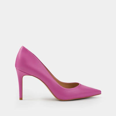 Zapatos Stilettos Venus morados de piel de cabra.