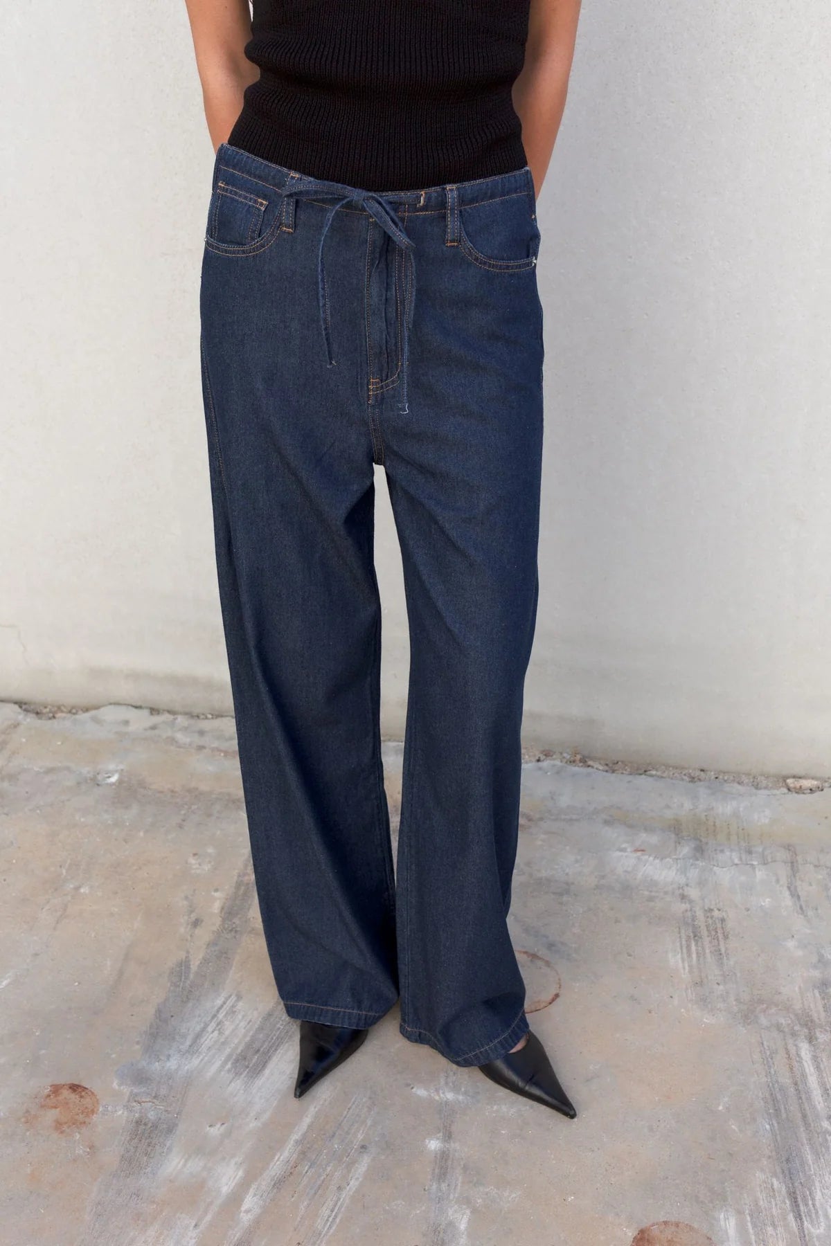 PANTALON FLUIDO EFECTO DENIM
