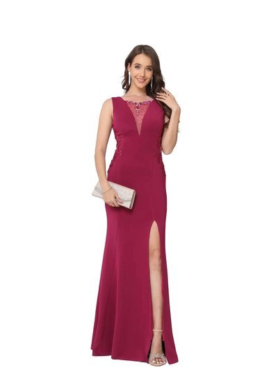 Vestido De Noche con apertura frontal