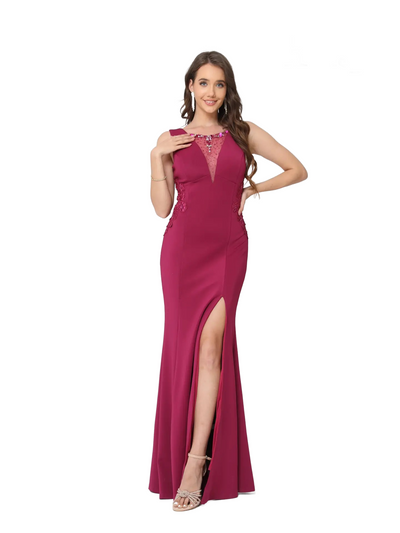 Vestido De Noche con apertura frontal