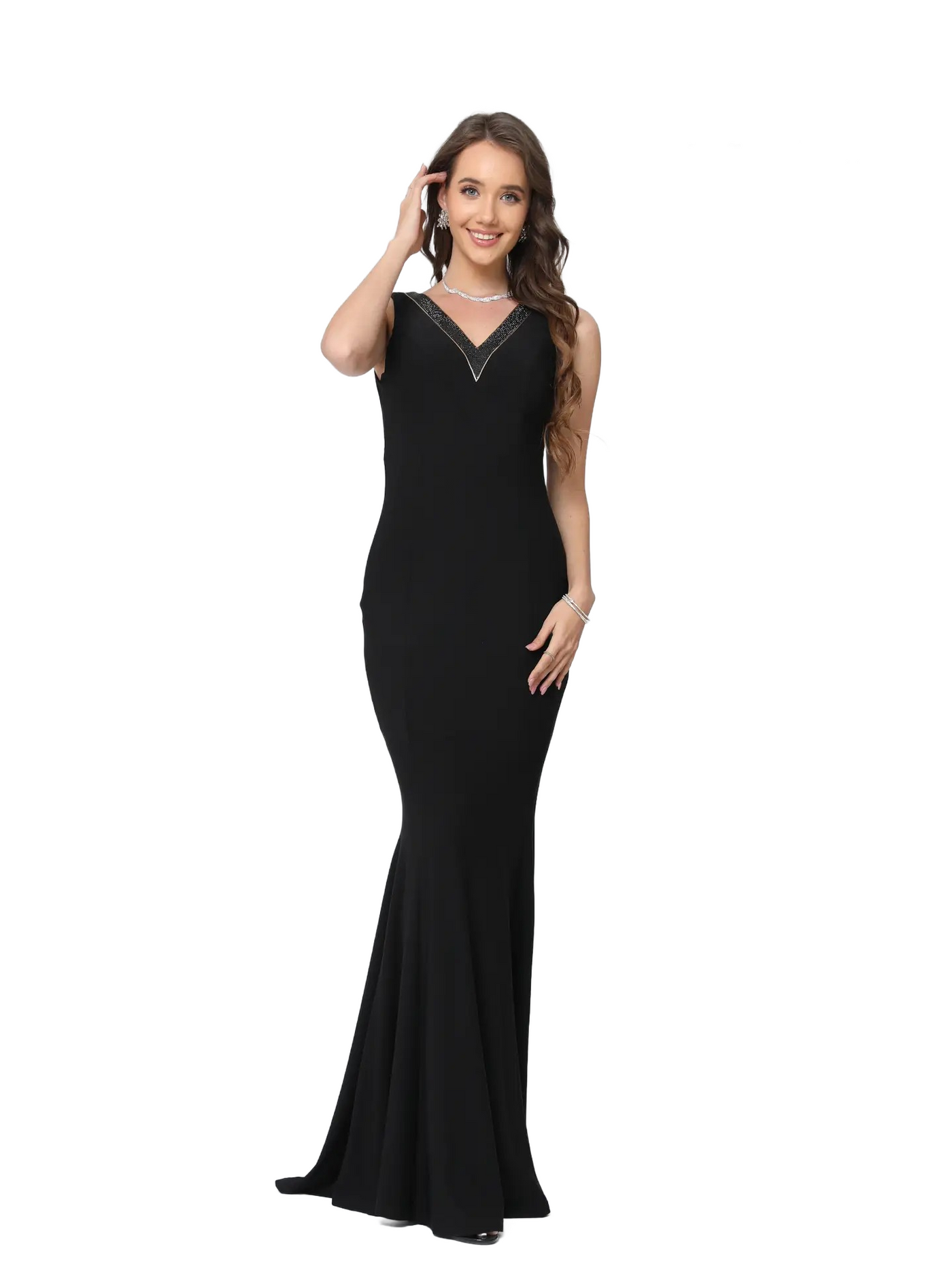 Vestido  con escote  y espalda descubierta