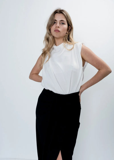 FALDA MIDI FRUNCES