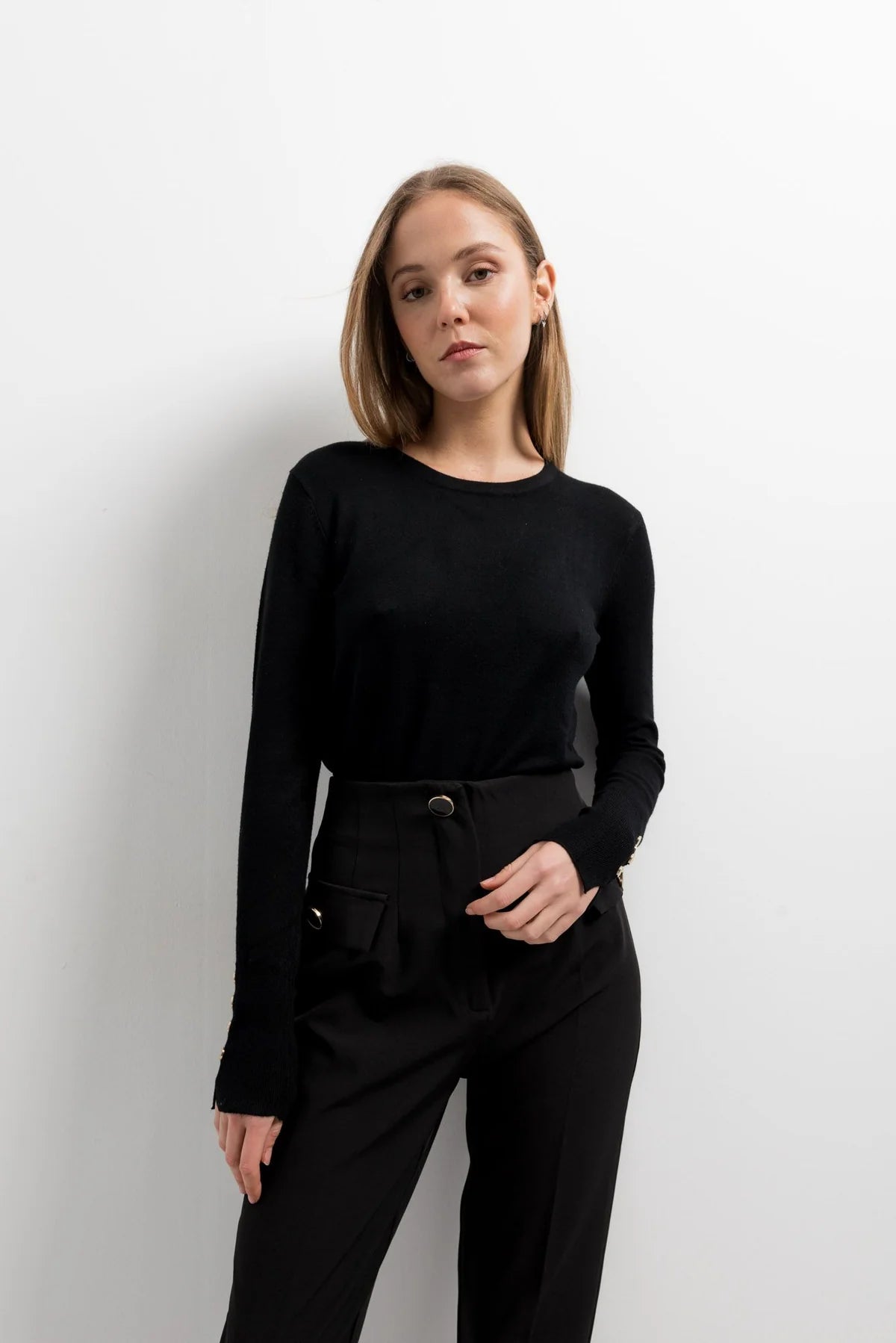 PANTALON BOTONES DORADOS