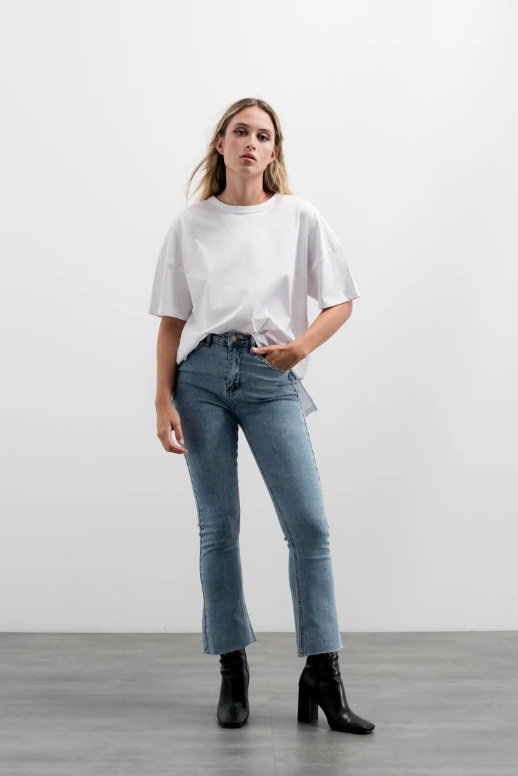 JEANS CROPPED FLARE