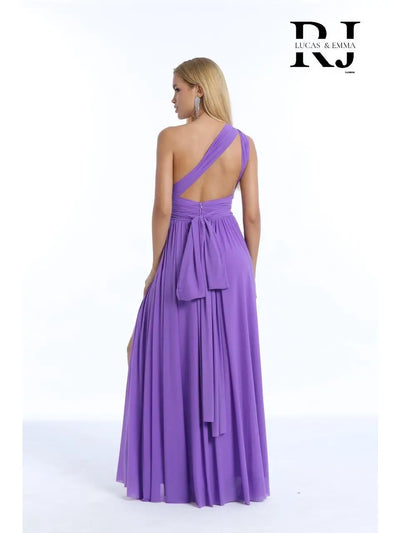Vestido de noche midi con abertura, moderno y sencillo