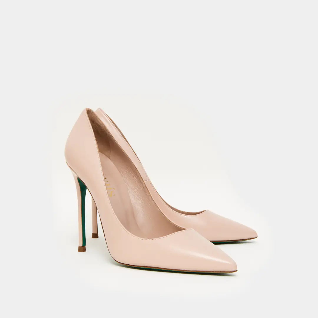 Zapatos Stilettos Madrid nude de piel de cabra.