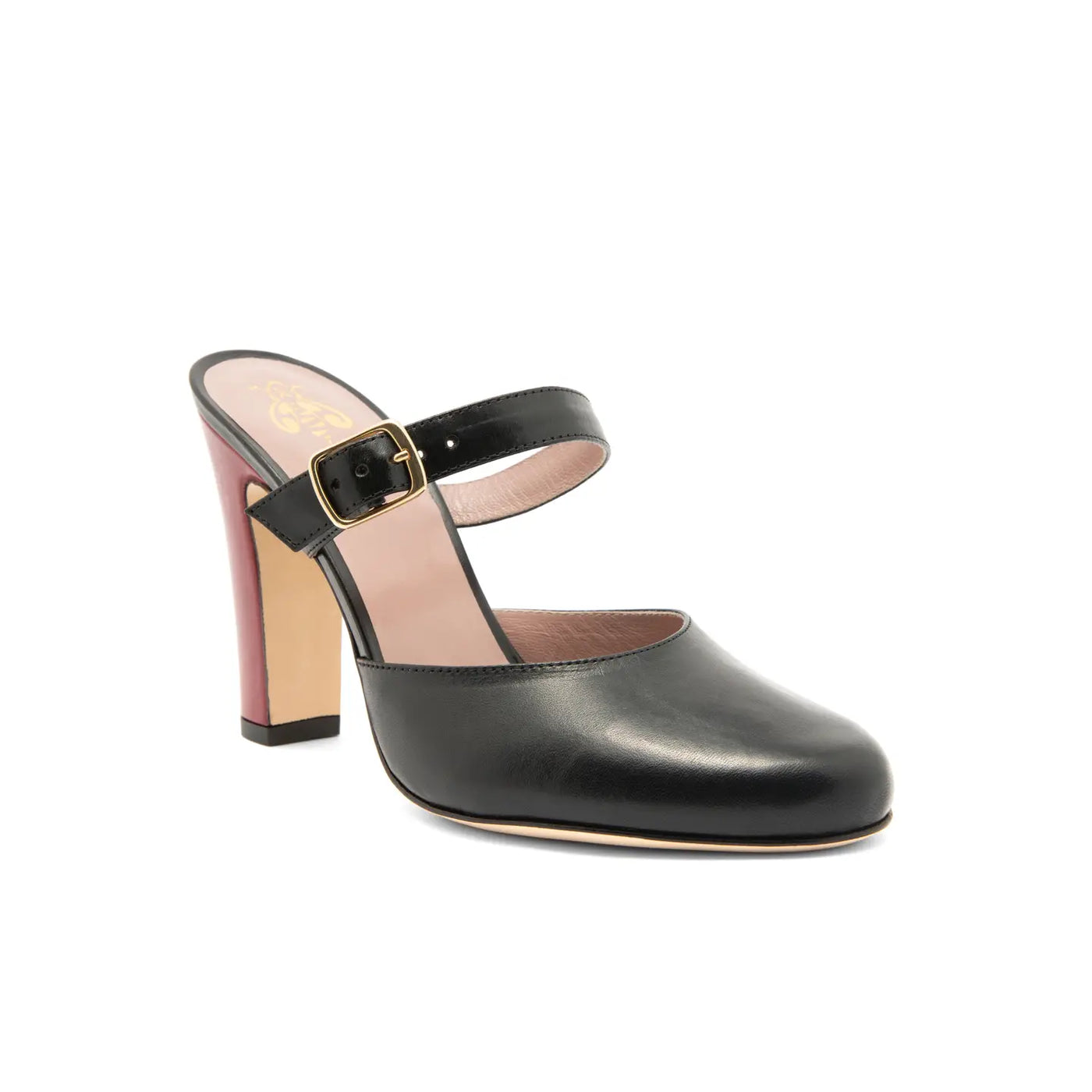 Zapato Nina Vitellino Negro Cabrito Rojo 100mm