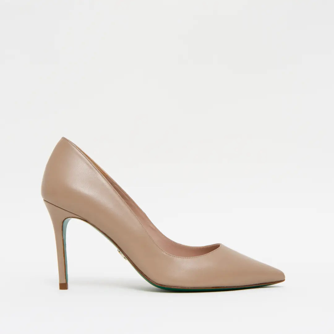Zapatos Stilettos Viena camel en piel de cabra.