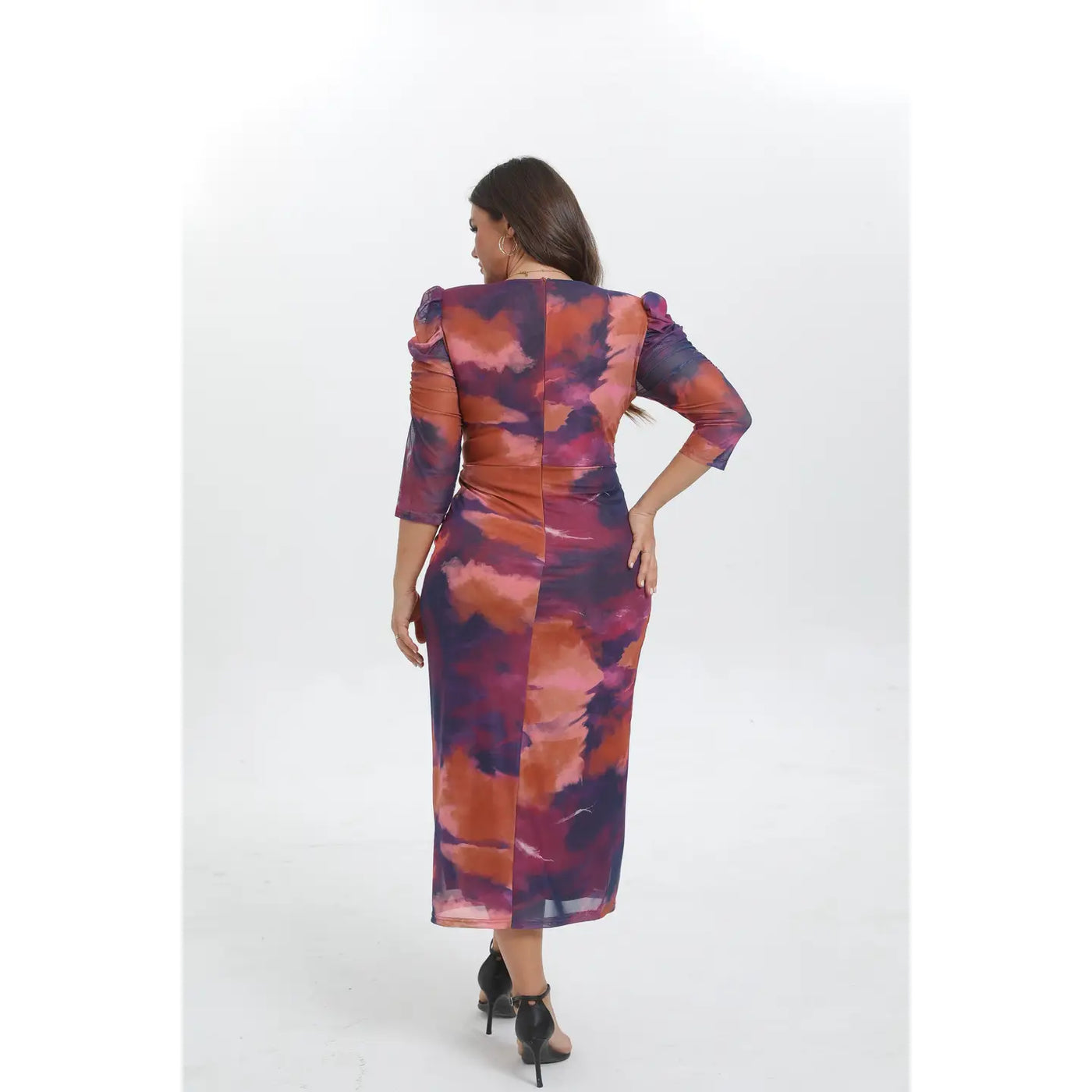 Vestido midi estampado