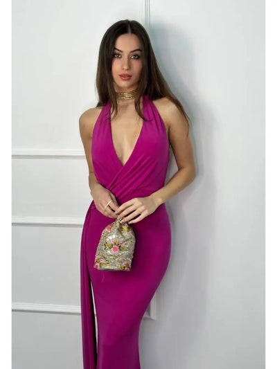 Vestido largo liso