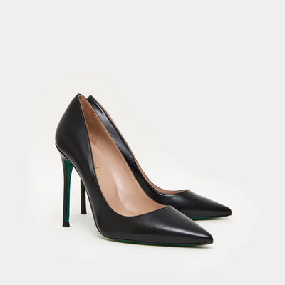 ZAPATOS Stilettos Madrid negros en piel de cabra.