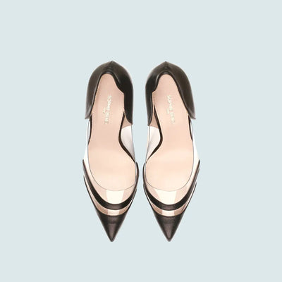 ZAPATOS DE TACÓN DE CHAROL CON PUNTA PUNTIAGUDA