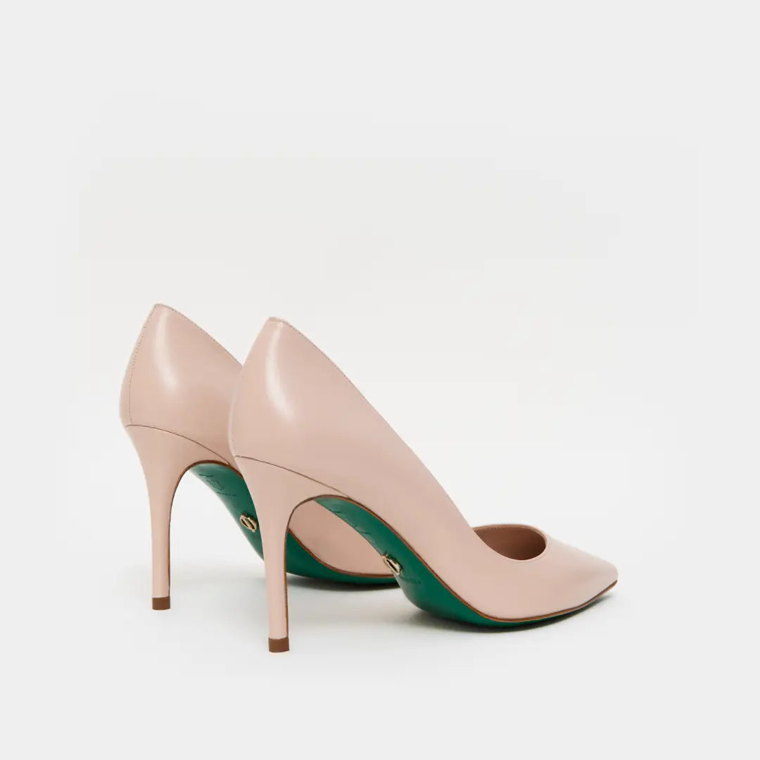 Zapatos Stilettos Viena nude en piel de cabra.