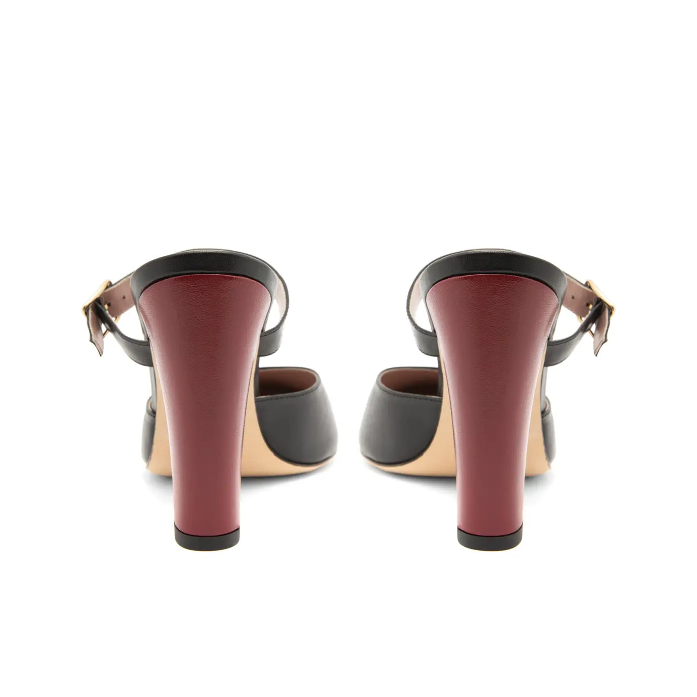 Zapato Nina Vitellino Negro Cabrito Rojo 100mm