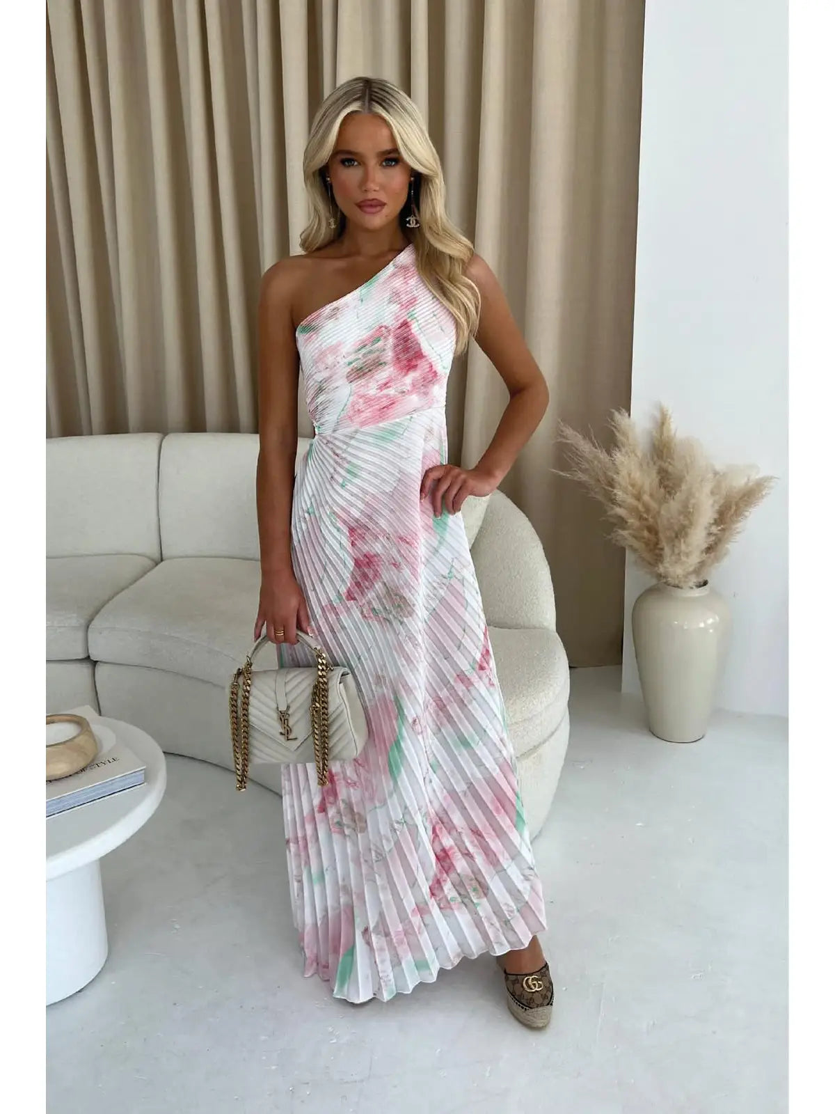 VESTIDO LARGO CON ESTAMPADO
