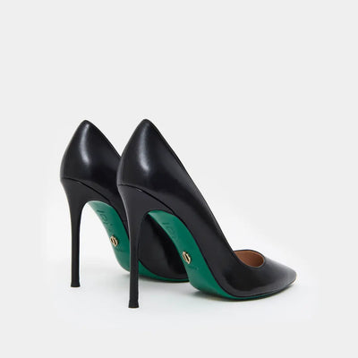 ZAPATOS Stilettos Madrid negros en piel de cabra.
