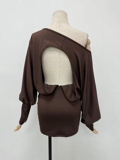 Vestido corto liso