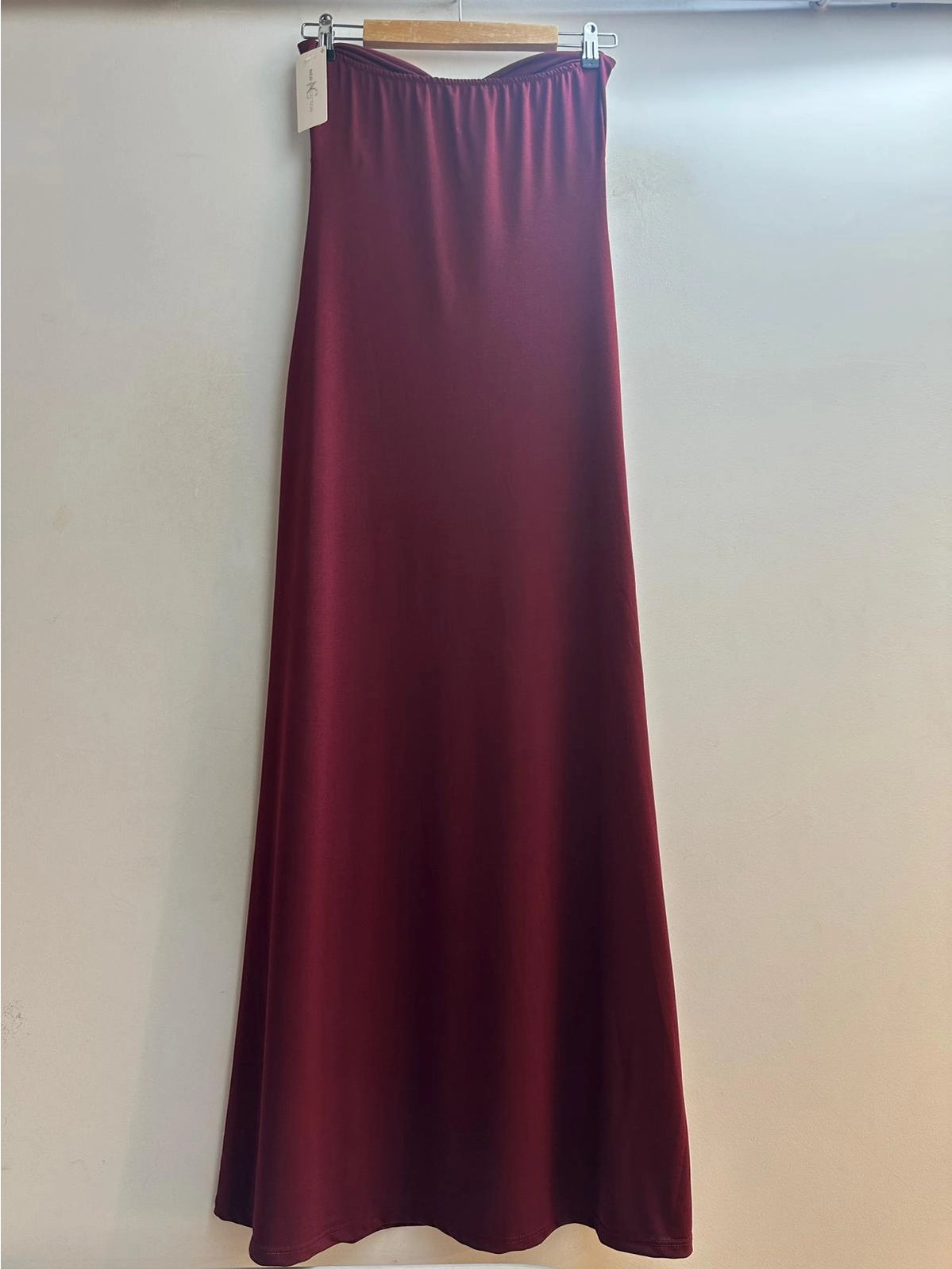 Vestido largo sin tirantes