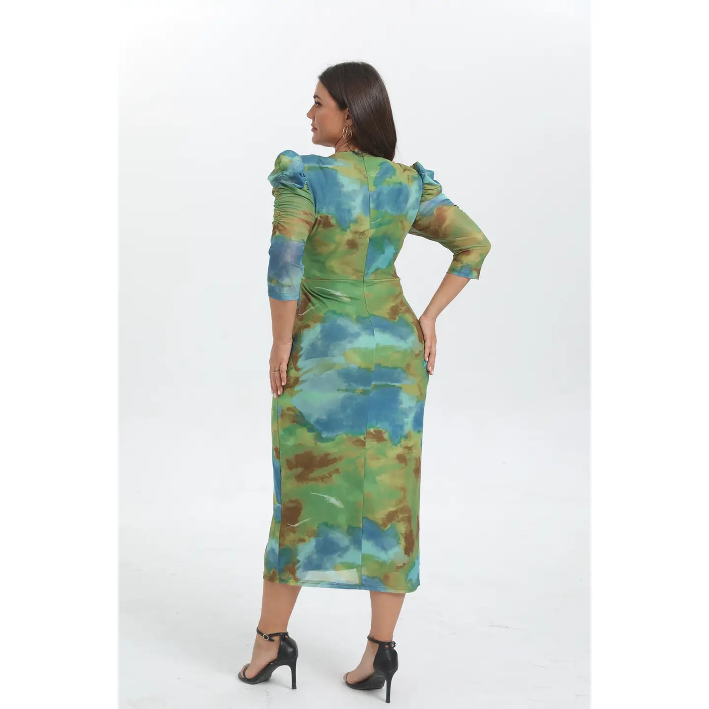 Vestido midi estampado