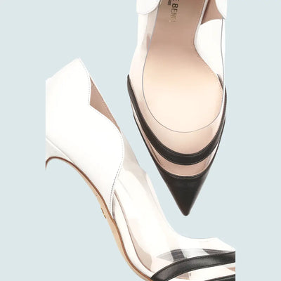 ZAPATO BICOLOR CON PUNTA PUNTIAGUDA