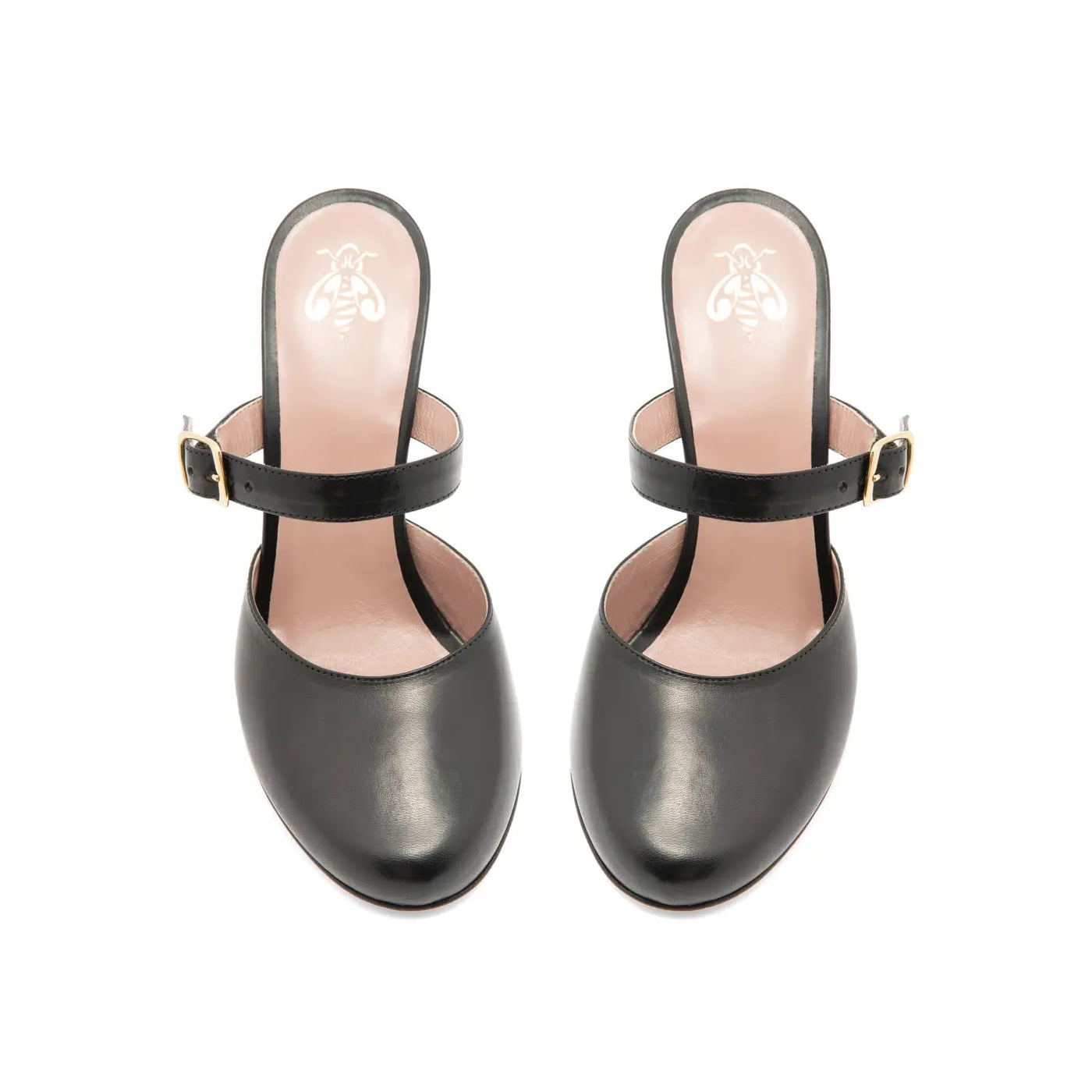 Zapato Nina Vitellino Negro Cabrito Rojo 100mm