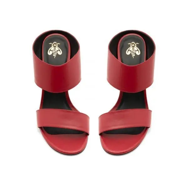 Sandalia Kriss Vitellino Rojo 100mm